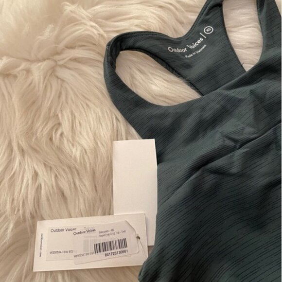 Outdoor Voices Move Free Crop Top - Evergreen XS - Picture 3 of 4